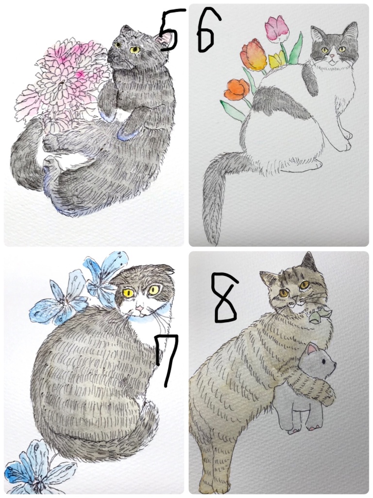 水彩猫ちゃんの原画