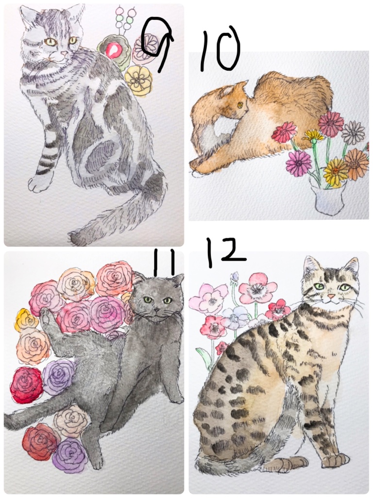 水彩猫ちゃんの原画