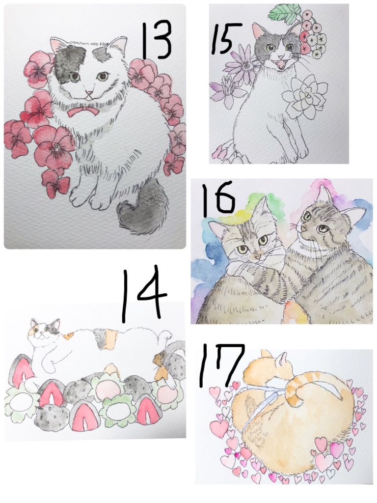 水彩猫ちゃんの原画