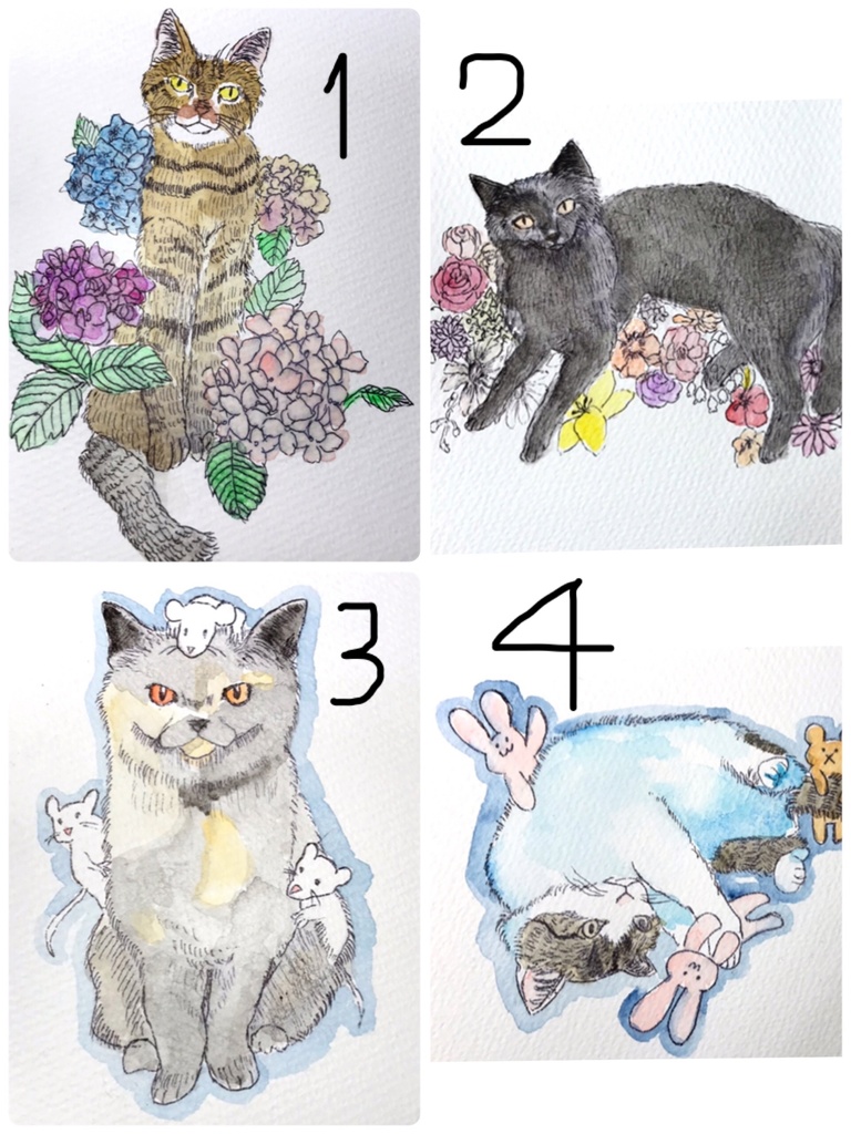 水彩猫ちゃんの原画
