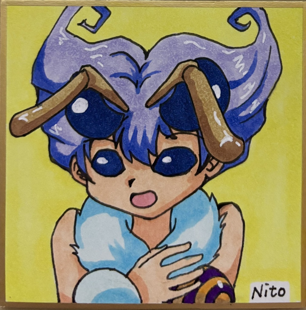 ヴァンパイアセイヴァー 手描き色紙