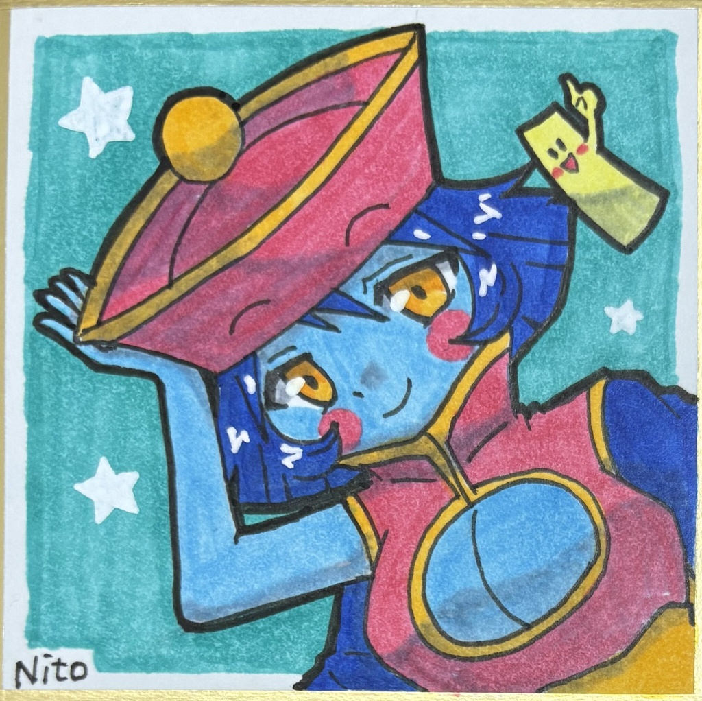 セイヴァー 手描き色紙