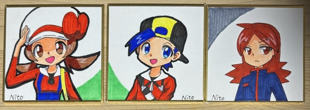 HGSS手描き豆色紙