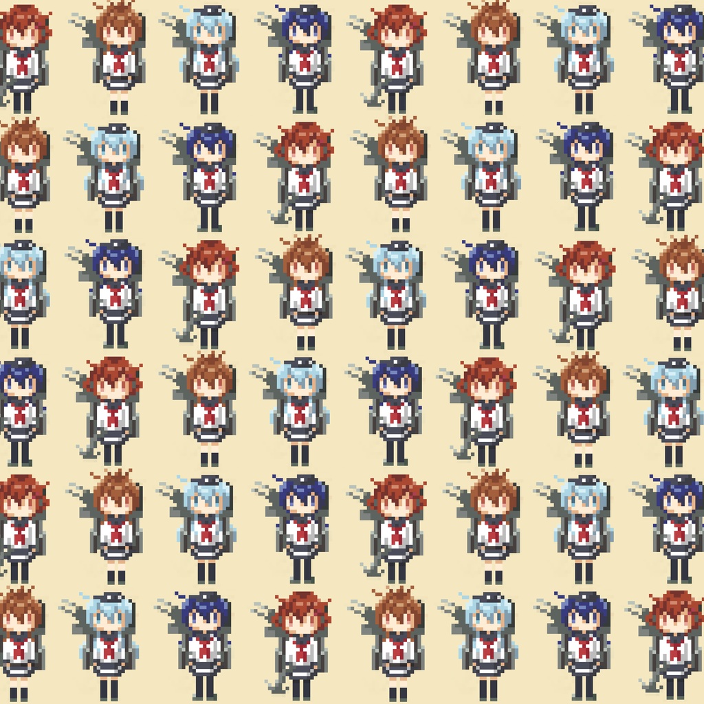 艦これ 第六ドット絵ハンカチタオル