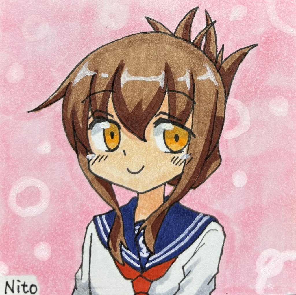 艦これ 手描き豆色紙