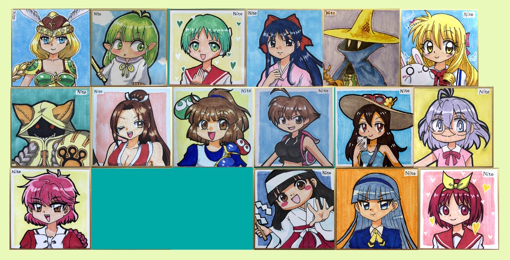 あの頃のゲーム/アニメ/漫画中心豆色紙いろいろ