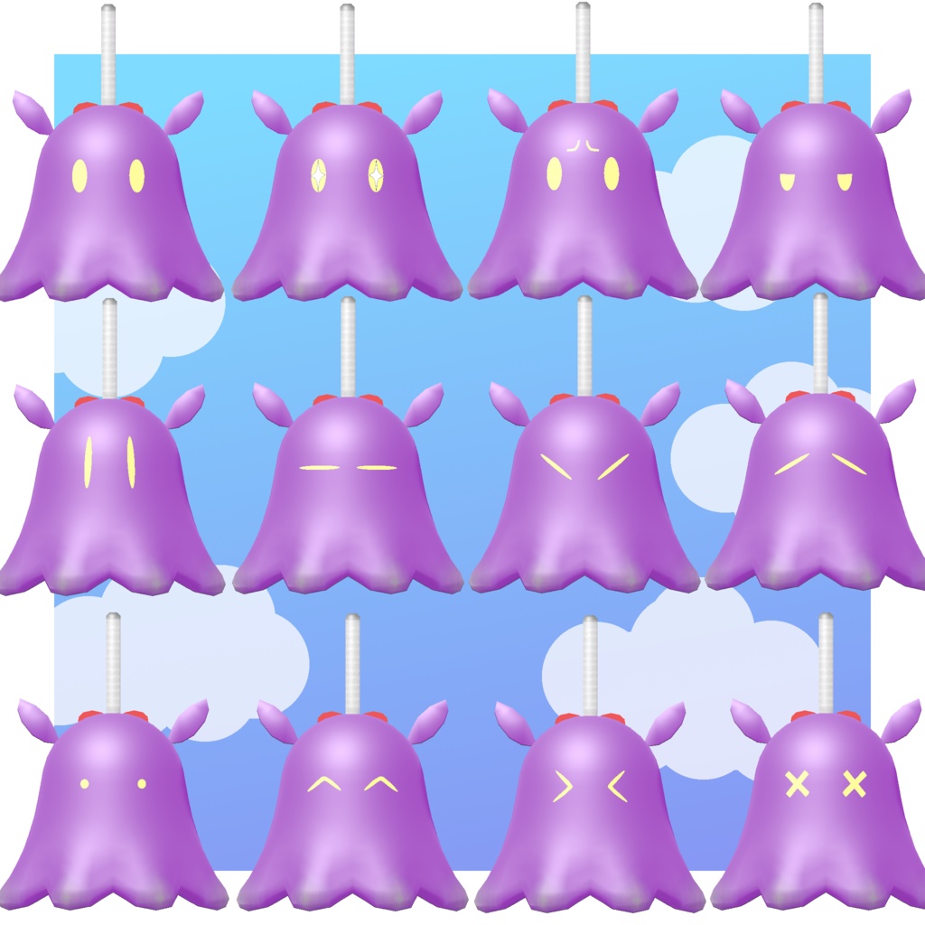 オリジナル3Dモデル「ぼんだこ」