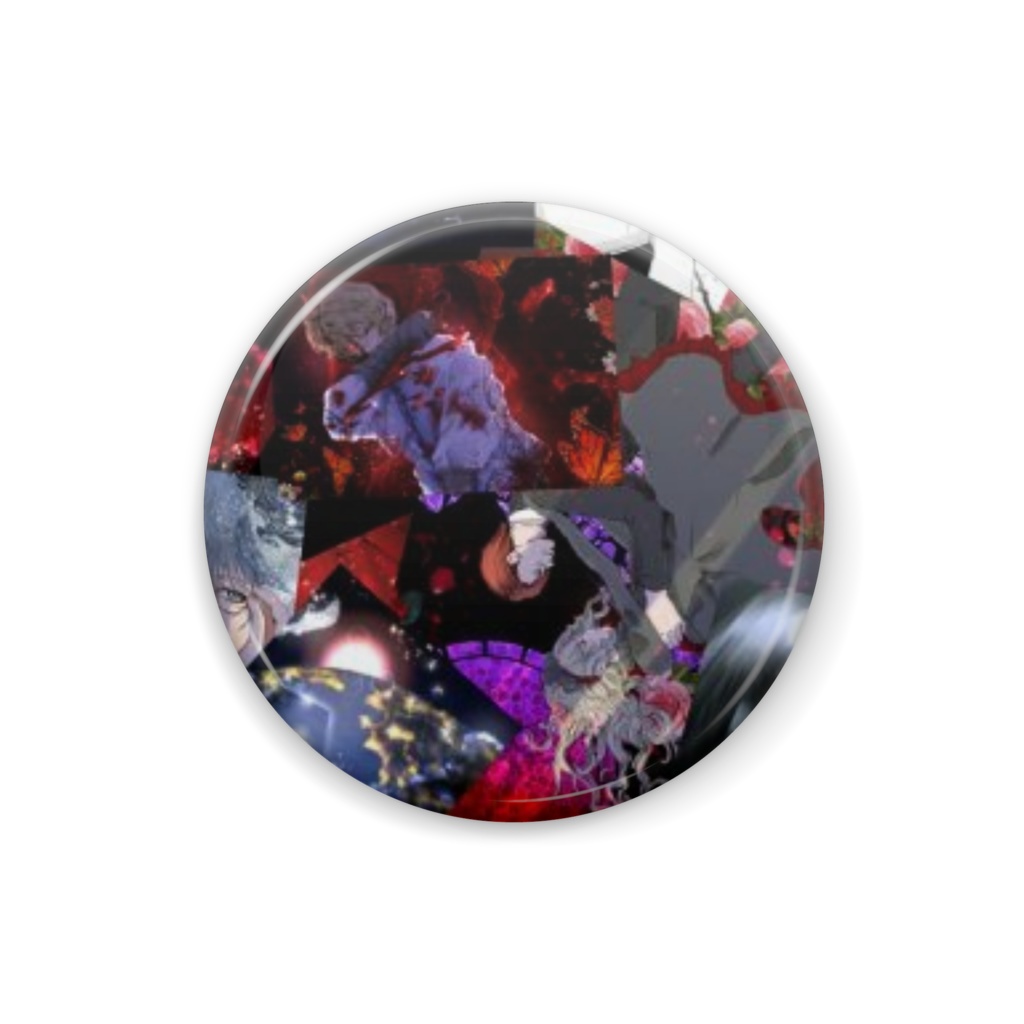 8月作画缶バッジ