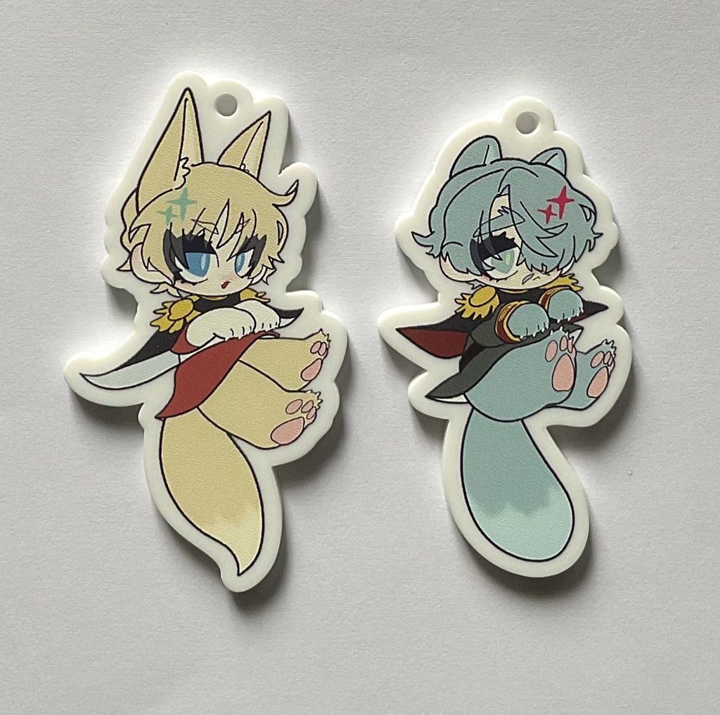 きつねとたぬきのアクキーセット