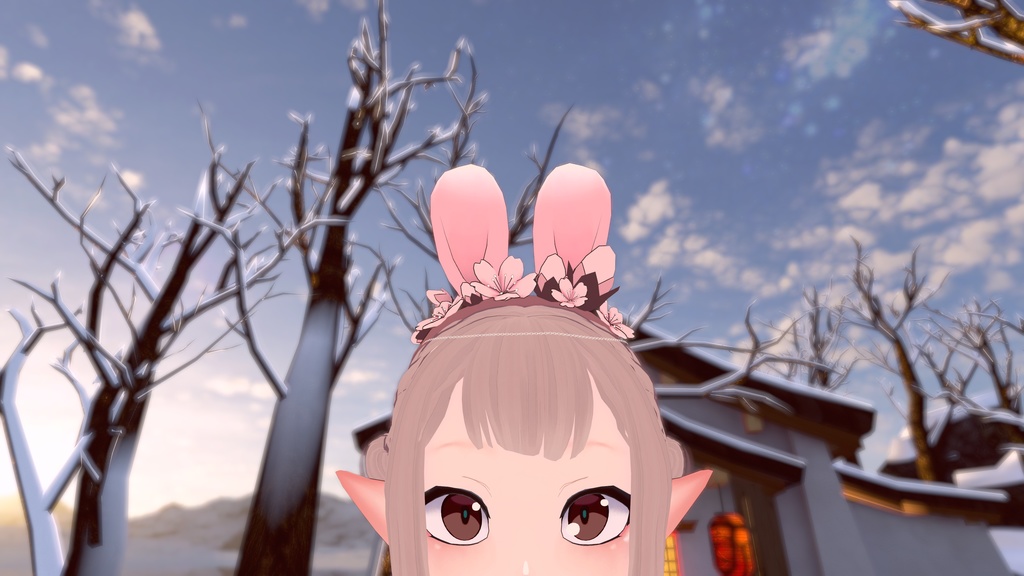 Sakura Bunny Ears. FBX + Blend file + Unity prefab +Rigged