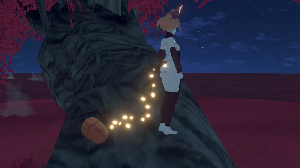 Pumpkin Tail | unity prefab | FBX | VRChat | halloween