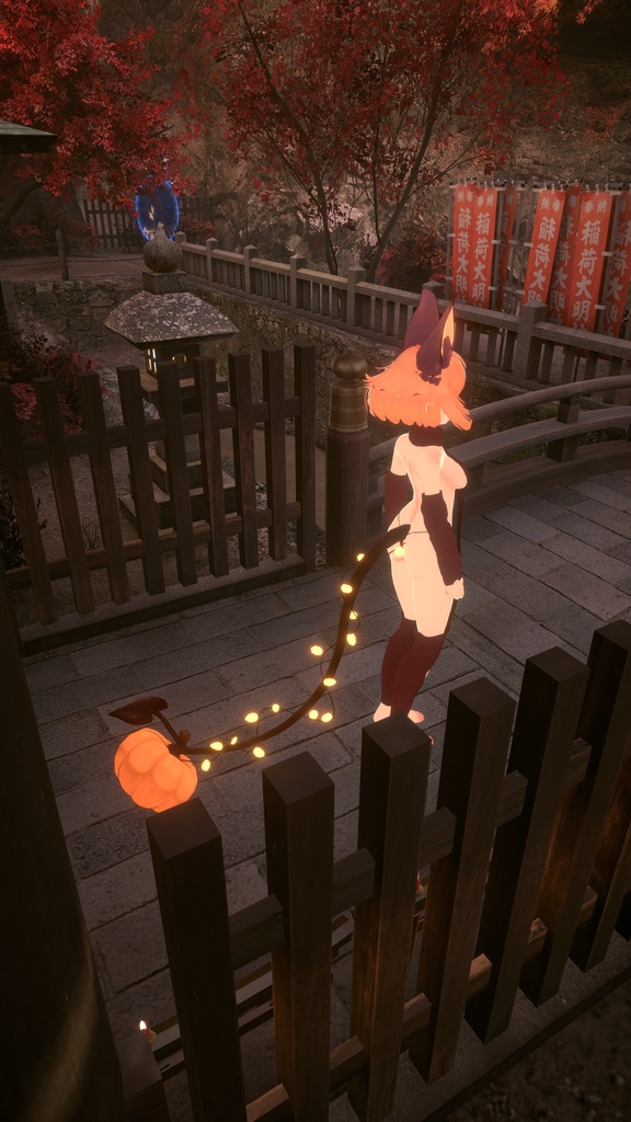 Pumpkin Tail | unity prefab | FBX | VRChat | halloween