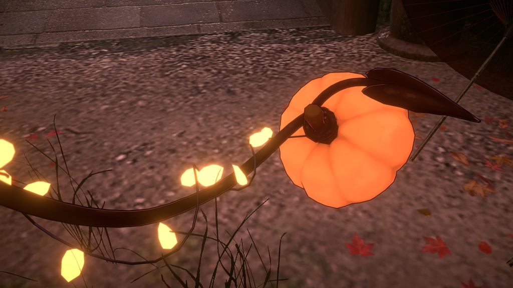 Pumpkin Tail | unity prefab | FBX | VRChat | halloween