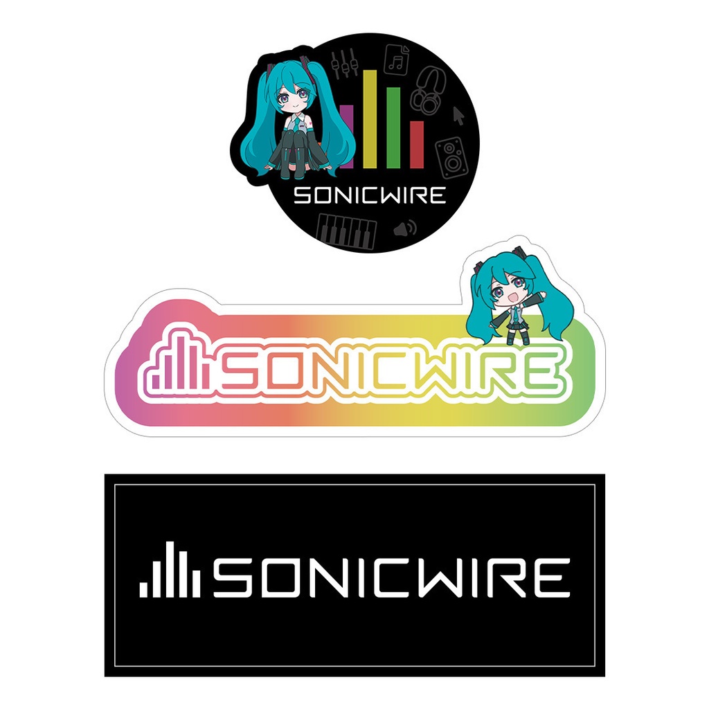 SONICWIRE公式オリジナルステッカー・シールセット(3枚入り)