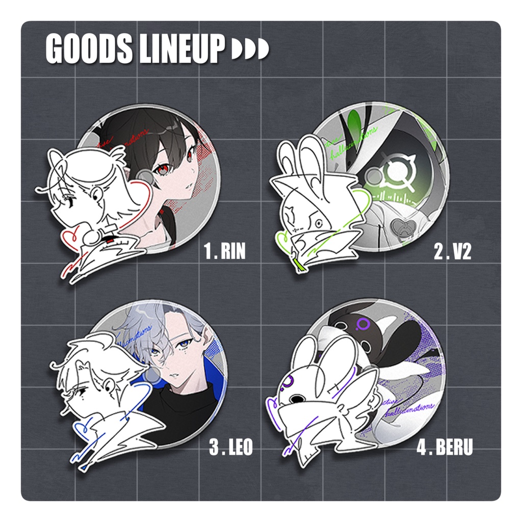 【ステッカー】集団幻覚ステッカー2枚セット