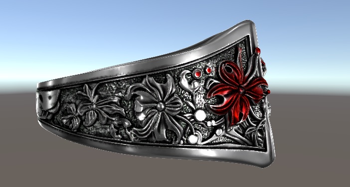 彼岸髑髏リング(Crimson Skull Lily Ring)