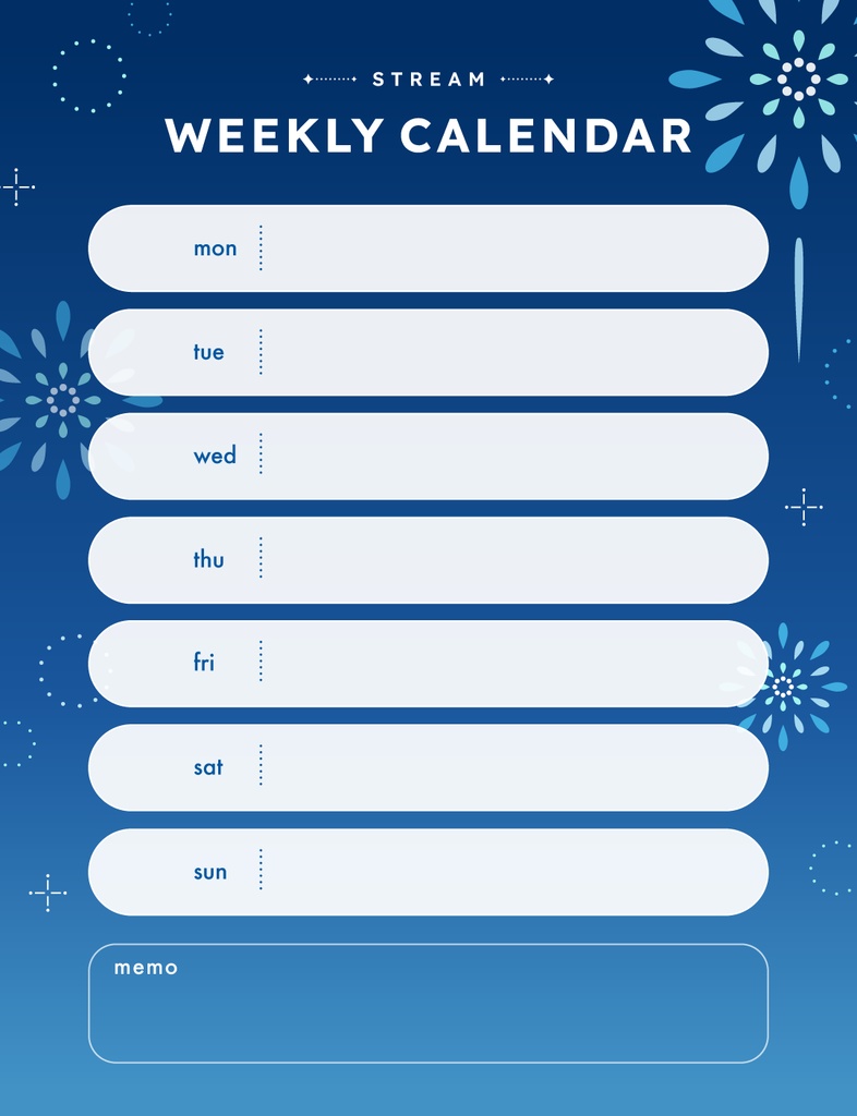 配信カレンダー 花火