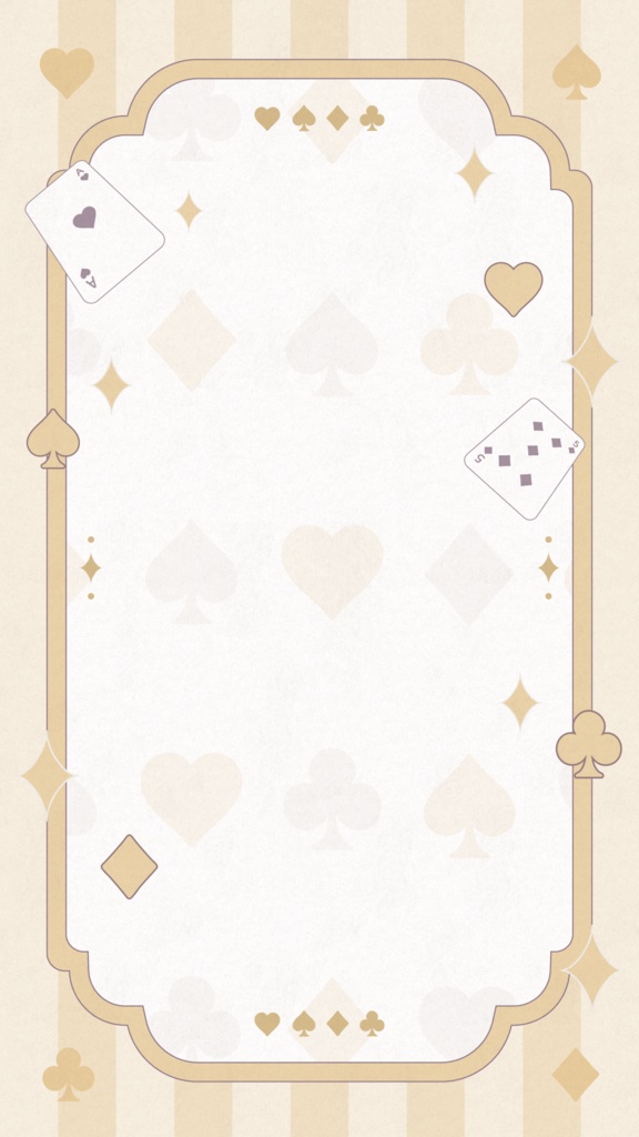 トランプ柄の縦型配信背景