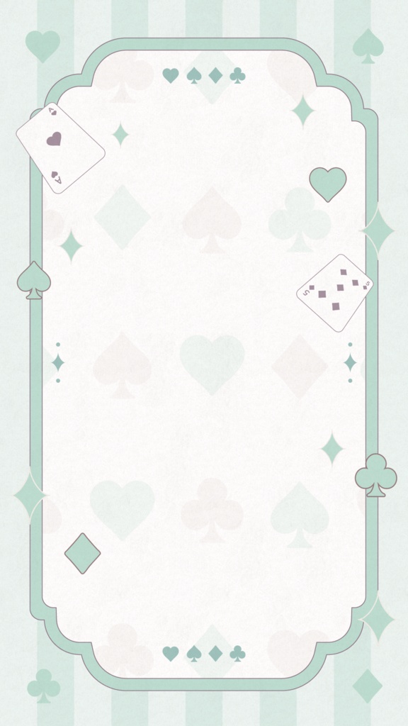 トランプ柄の縦型配信背景