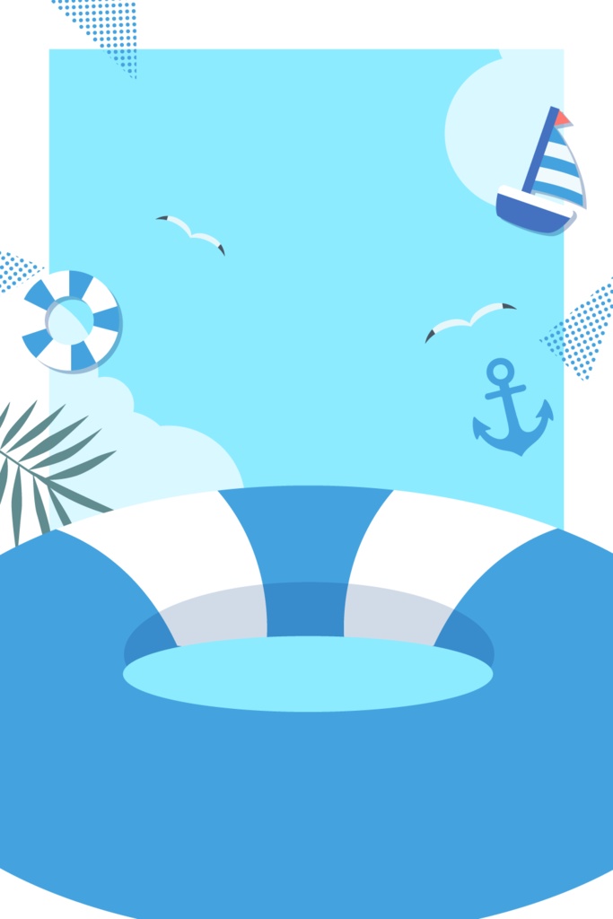浮き輪に入れる!海モチーフのおはようVtuber素材