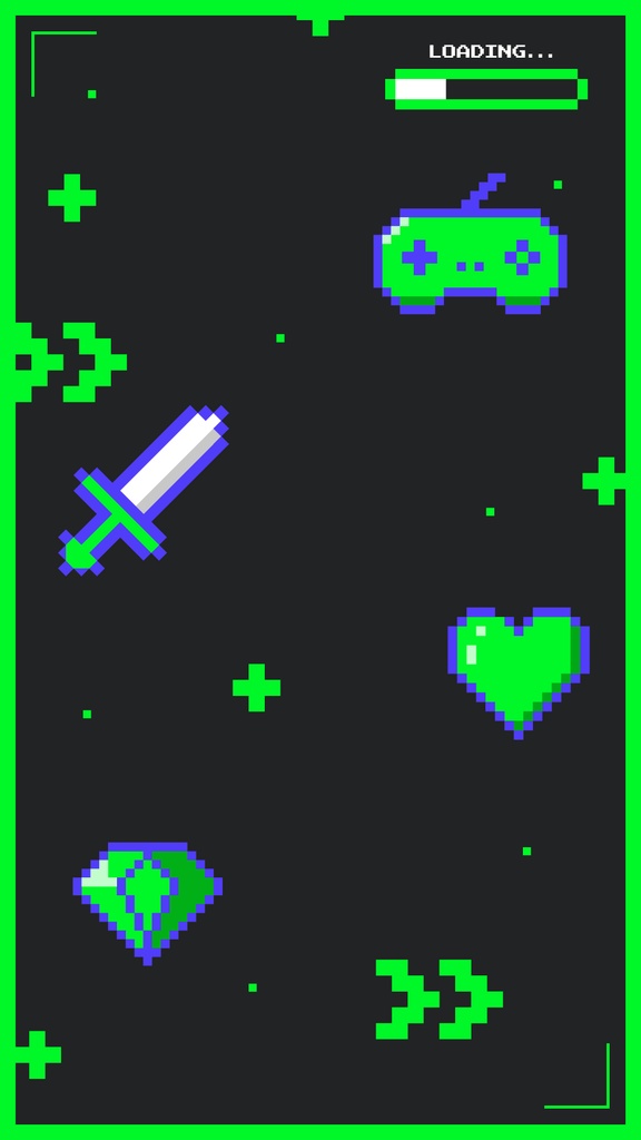 ゲーム柄の縦型配信背景