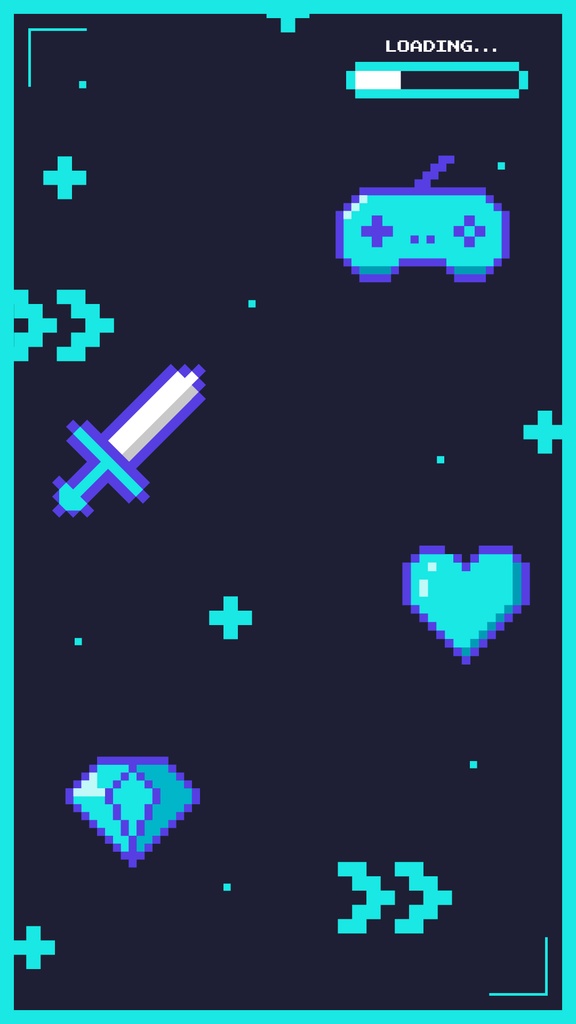 ゲーム柄の縦型配信背景