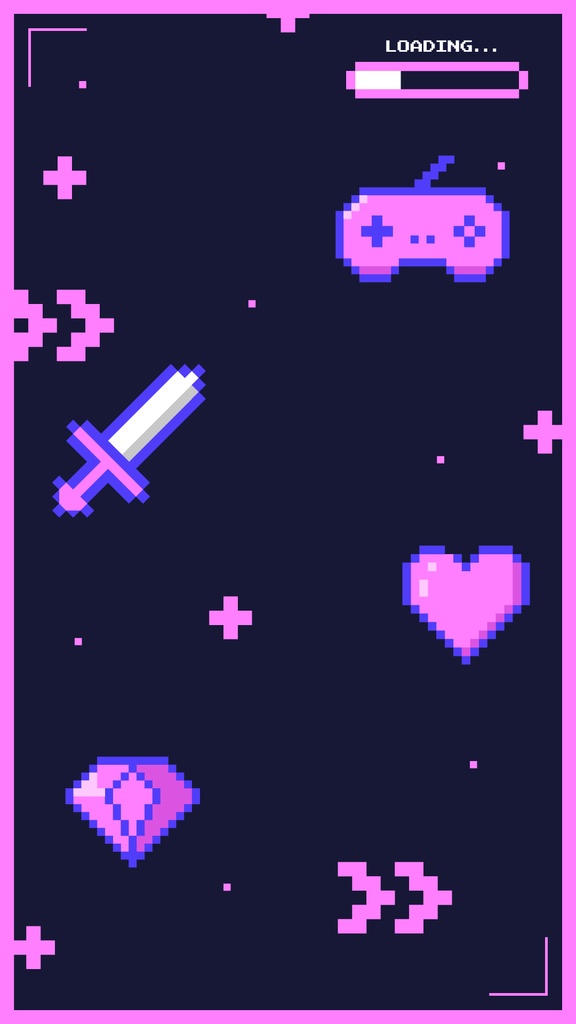 ゲーム柄の縦型配信背景