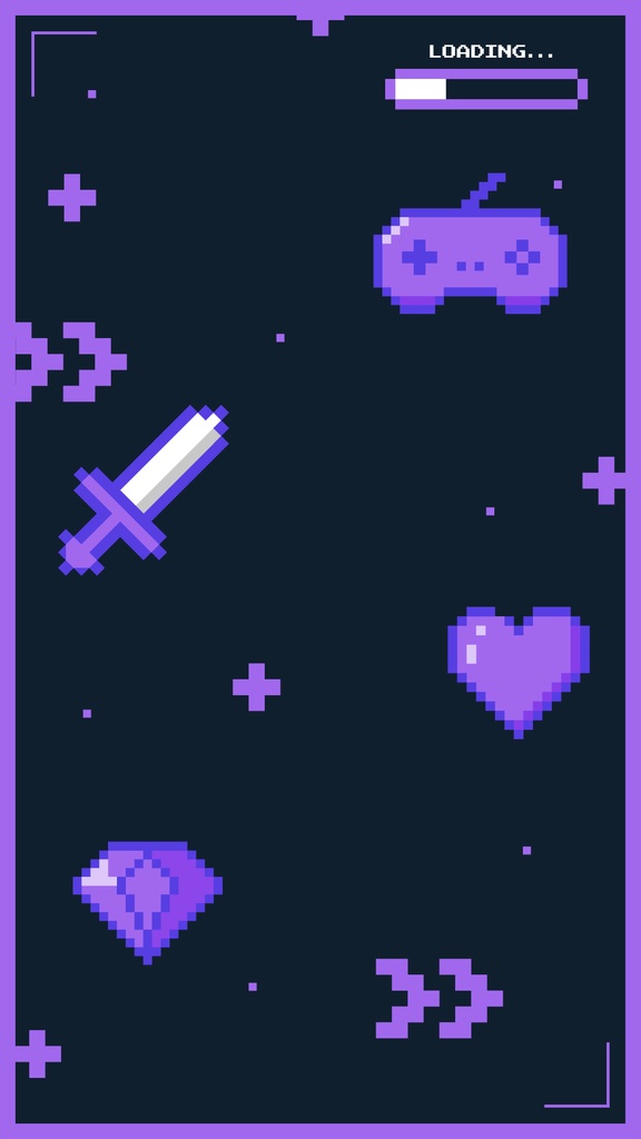 ゲーム柄の縦型配信背景