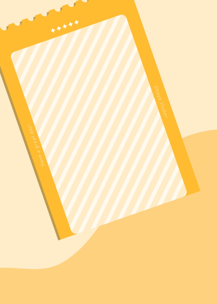 チケット風のおはようVtuber素材