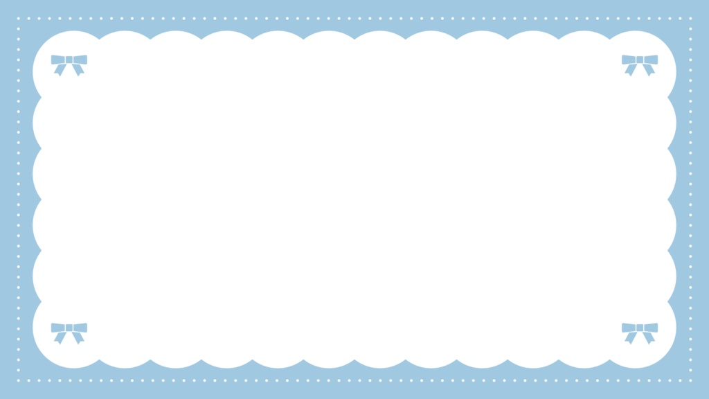 もこもこ×リボンのフレーム素材