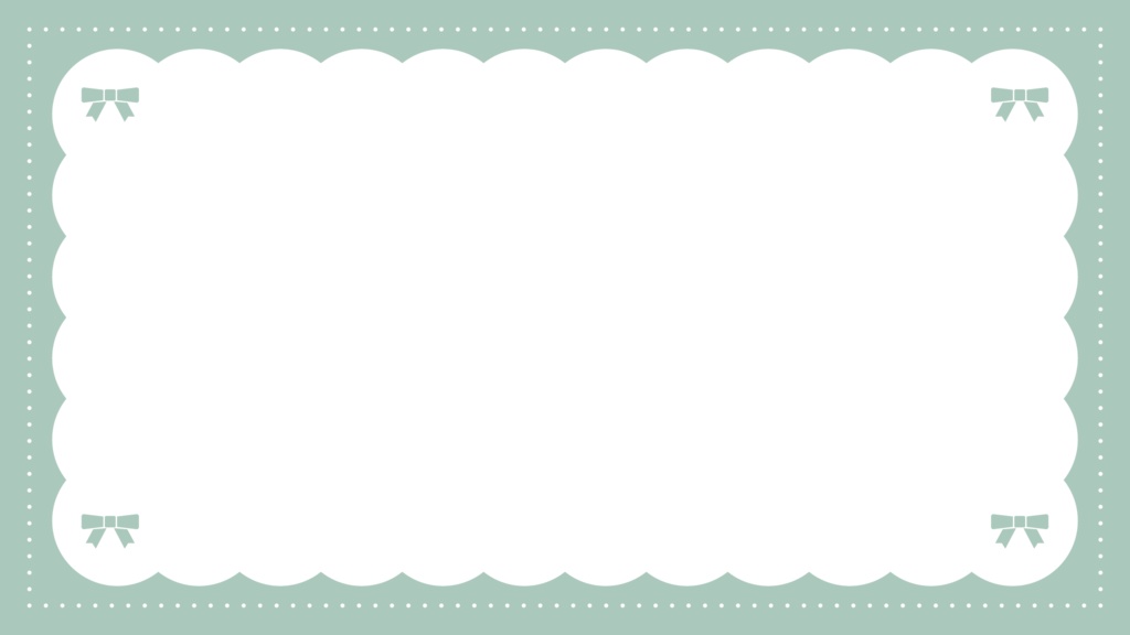 もこもこ×リボンのフレーム素材