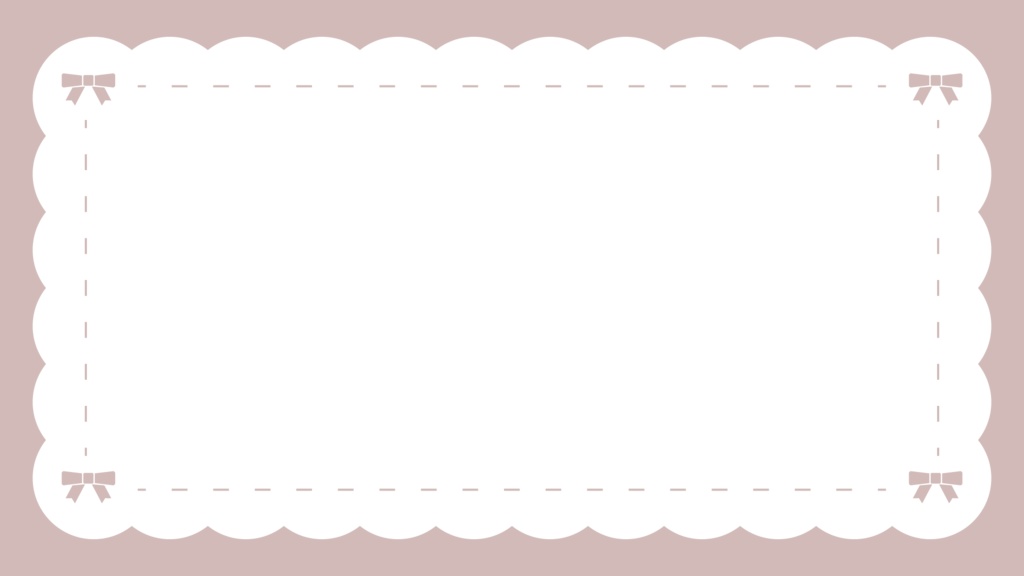 もこもこ×リボンのフレーム素材