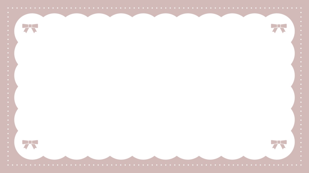 もこもこ×リボンのフレーム素材