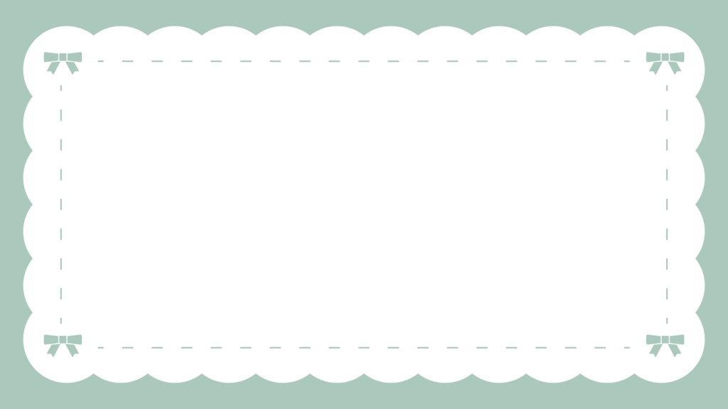 もこもこ×リボンのフレーム素材