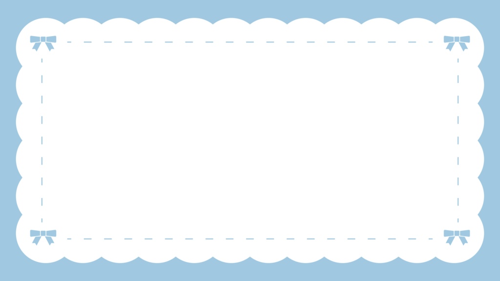 もこもこ×リボンのフレーム素材