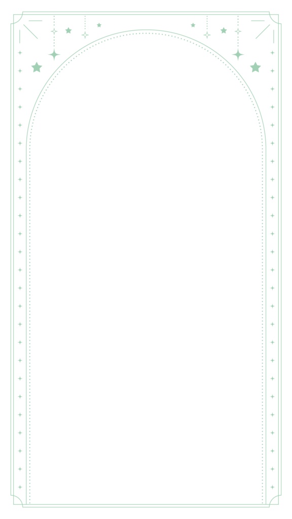 星とキラキラのフレーム素材