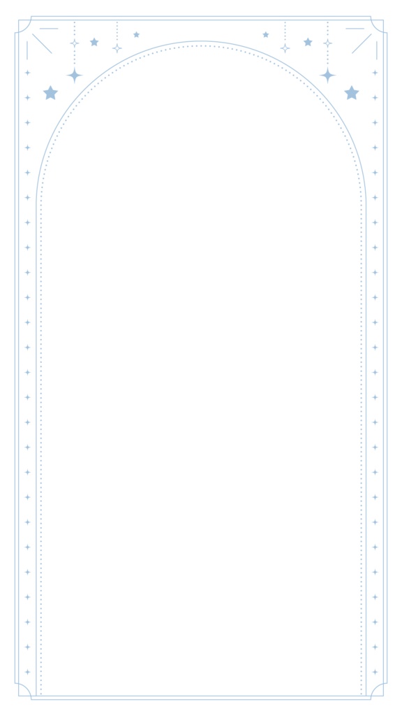 星とキラキラのフレーム素材