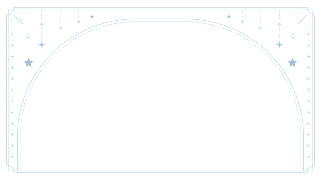 星とキラキラのフレーム素材