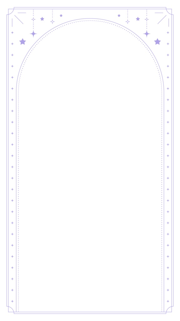 星とキラキラのフレーム素材