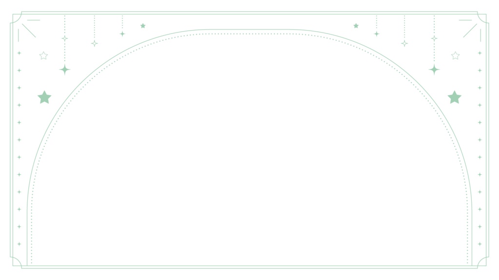 星とキラキラのフレーム素材