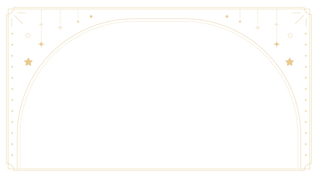 星とキラキラのフレーム素材