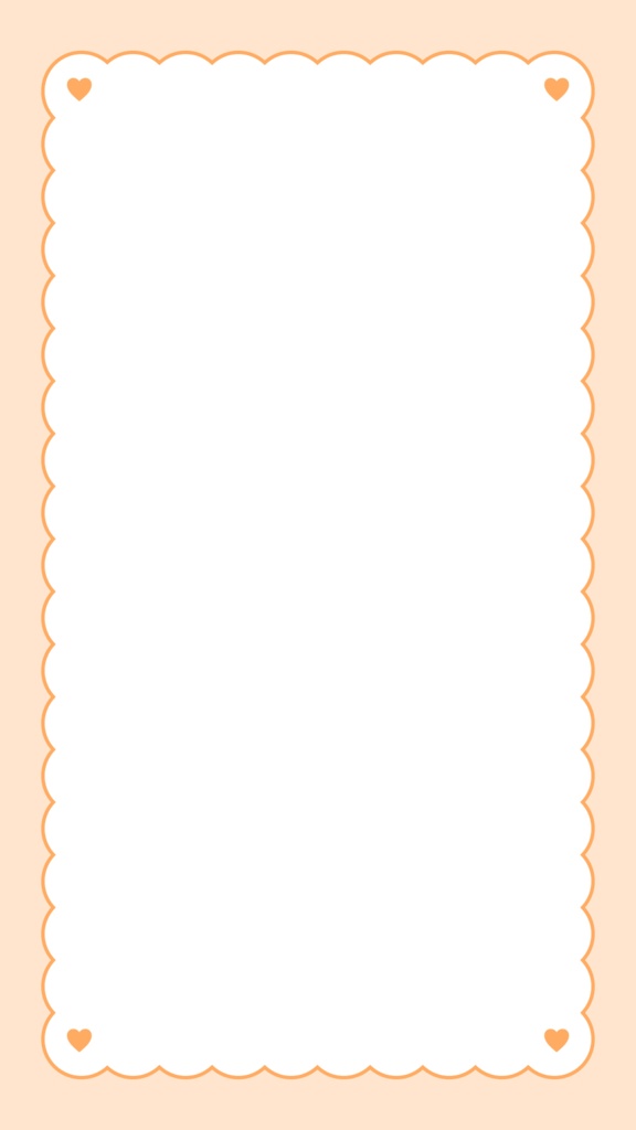 ドット背景×ハートのもこもこフレーム