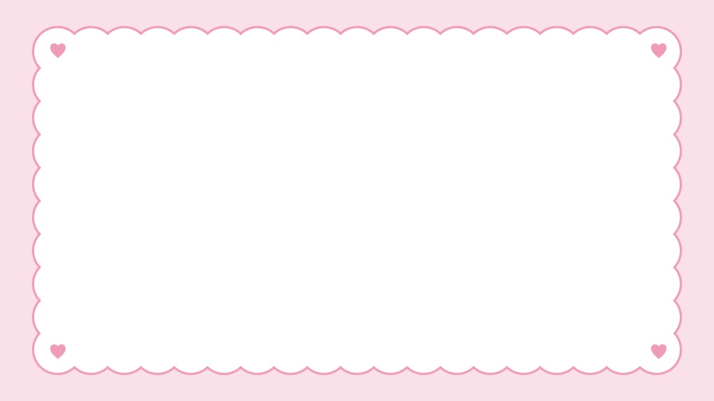 ドット背景×ハートのもこもこフレーム