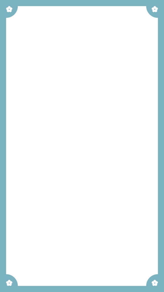 お花のシンプルフレーム素材