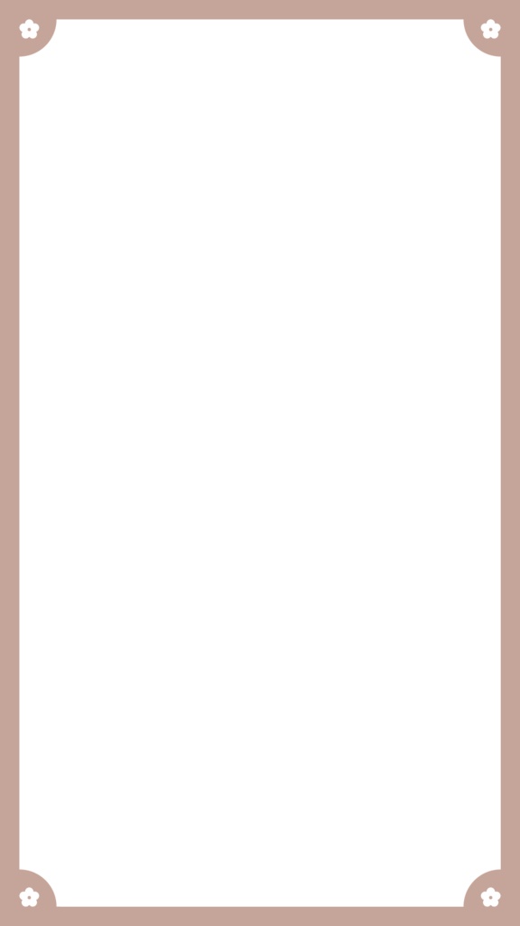 お花のシンプルフレーム素材