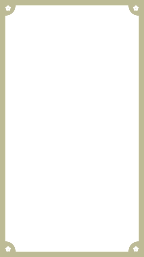 お花のシンプルフレーム素材