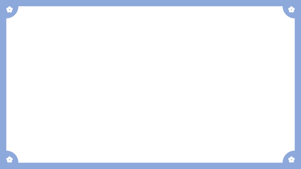 お花のシンプルフレーム素材