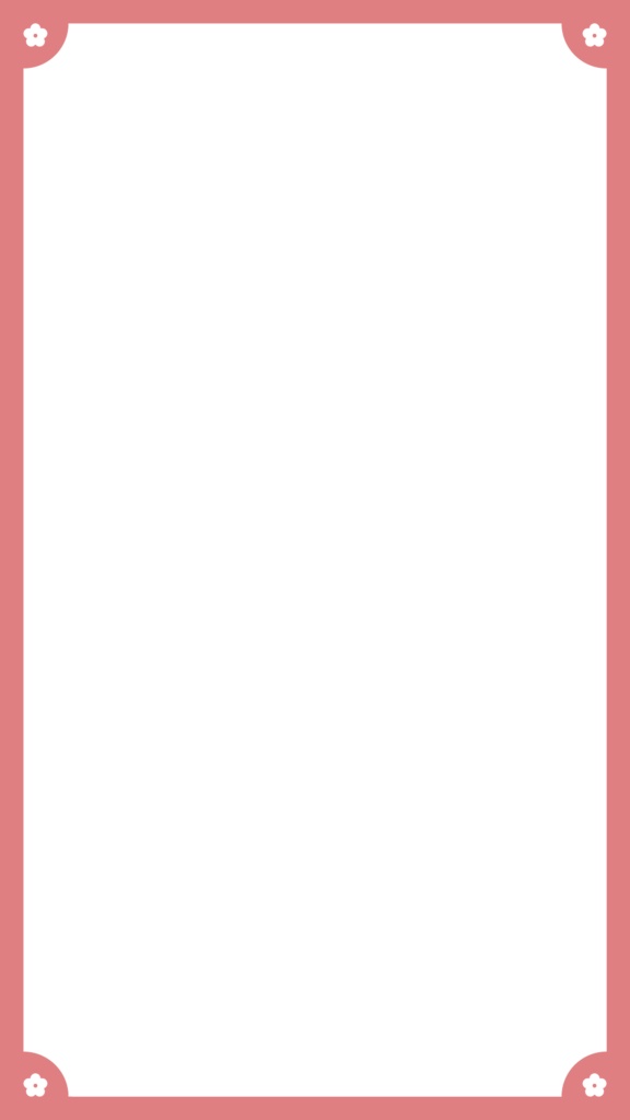 お花のシンプルフレーム素材