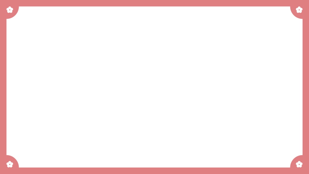 お花のシンプルフレーム素材