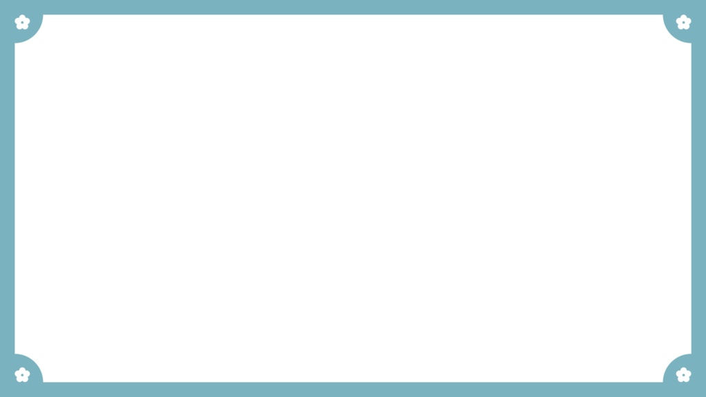 お花のシンプルフレーム素材